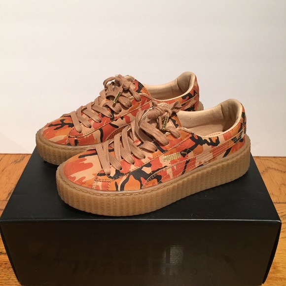 Puma Shoes | Fenty Creepers Orange Camo 